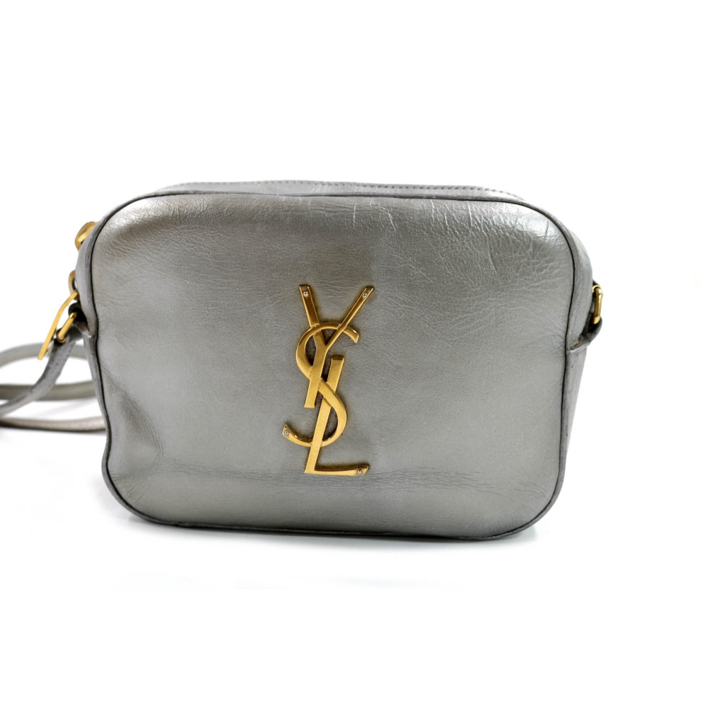 Saint Laurent Camera Bag Pelle Grigia