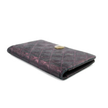 Chanel Portafoglio Tessuto Viola Scuro