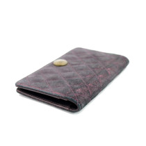 Chanel Portafoglio Tessuto Viola Scuro