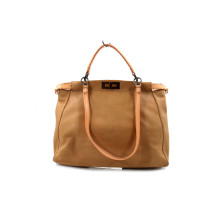 Fendi Peekaboo Selleria Pelle Beige e Salmone