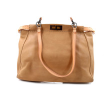 Fendi Peekaboo Selleria Pelle Beige e Salmone