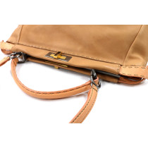 Fendi Peekaboo Selleria Pelle Beige e Salmone