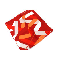 Hermes Foulard " Enduo" Seta Rossa, Bianca e Arancio
