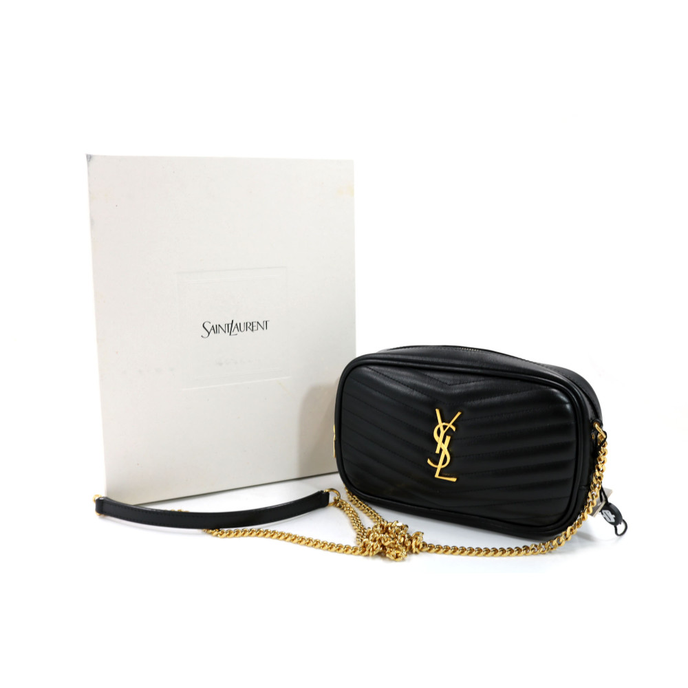 Saint Laurent Lou Mini Pelle Nera