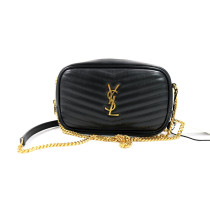 Saint Laurent Lou Mini Pelle Nera