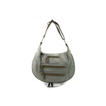Tod's Shopping Tela Vela e Pelle Grigia