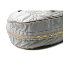 Tod's Shopping Tela Vela e Pelle Grigia