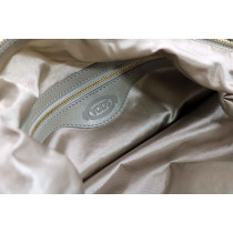 Tod's Shopping Tela Vela e Pelle Grigia