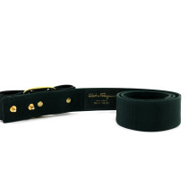 Ferragamo Cintura Tessuto Verde