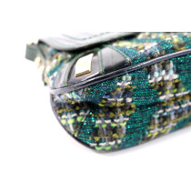 Dolce & Gabbana Pochette Tweed e Pelle Verde
