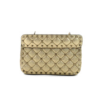 Valentino Spike Small Pelle Oro Laminato