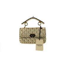 Valentino Spike Small Pelle Oro Laminato