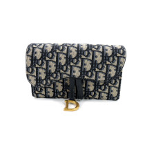 Dior Marsupio Saddle Tela Oblique Blu