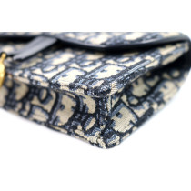 Dior Marsupio Saddle Tela Oblique Blu