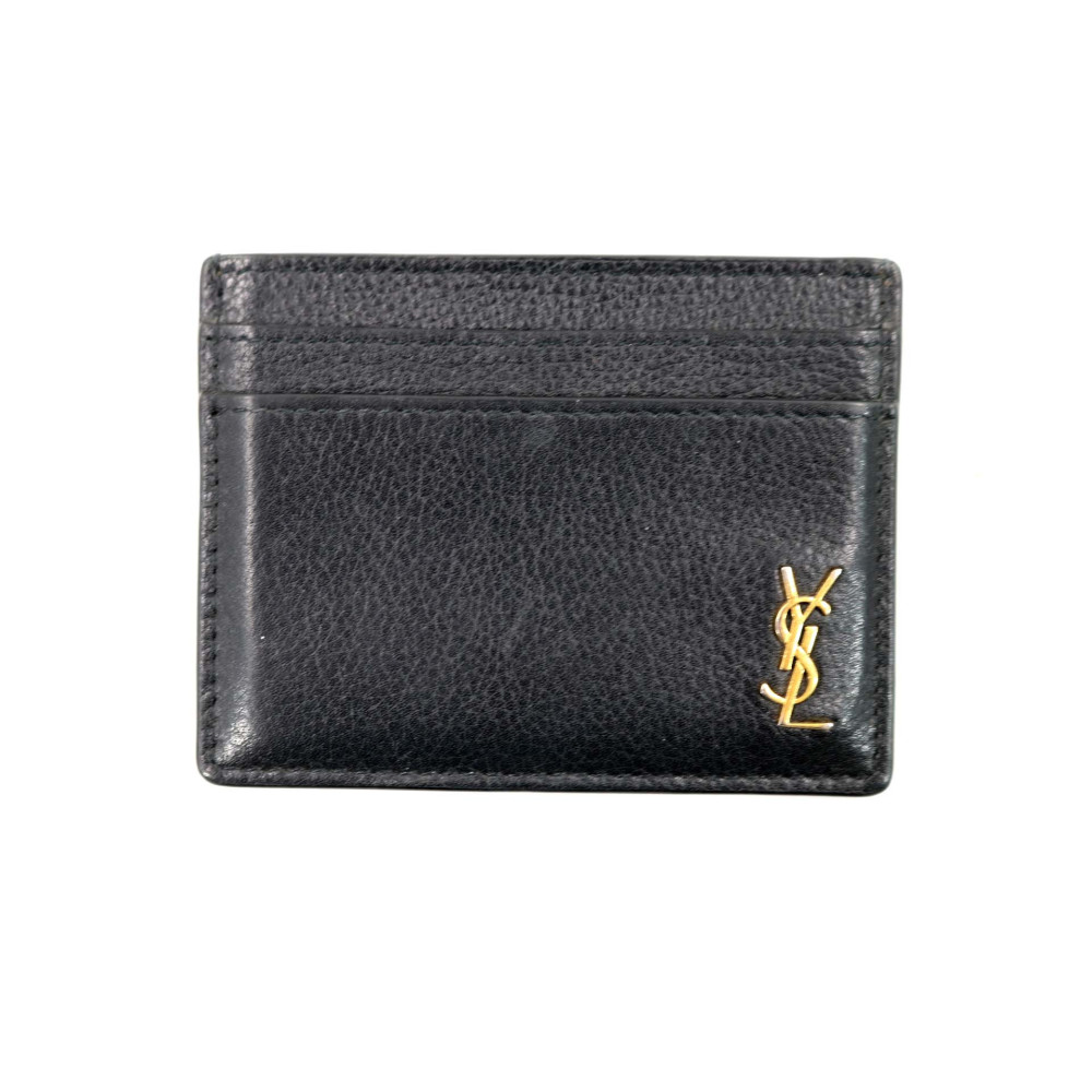 Saint Laurent Portacarte Cassandre Tiny Pelle Nera