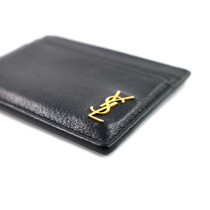Saint Laurent Portacarte Cassandre Tiny Pelle Nera