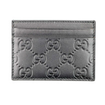 Gucci Portacarte Emblem Pelle Nera