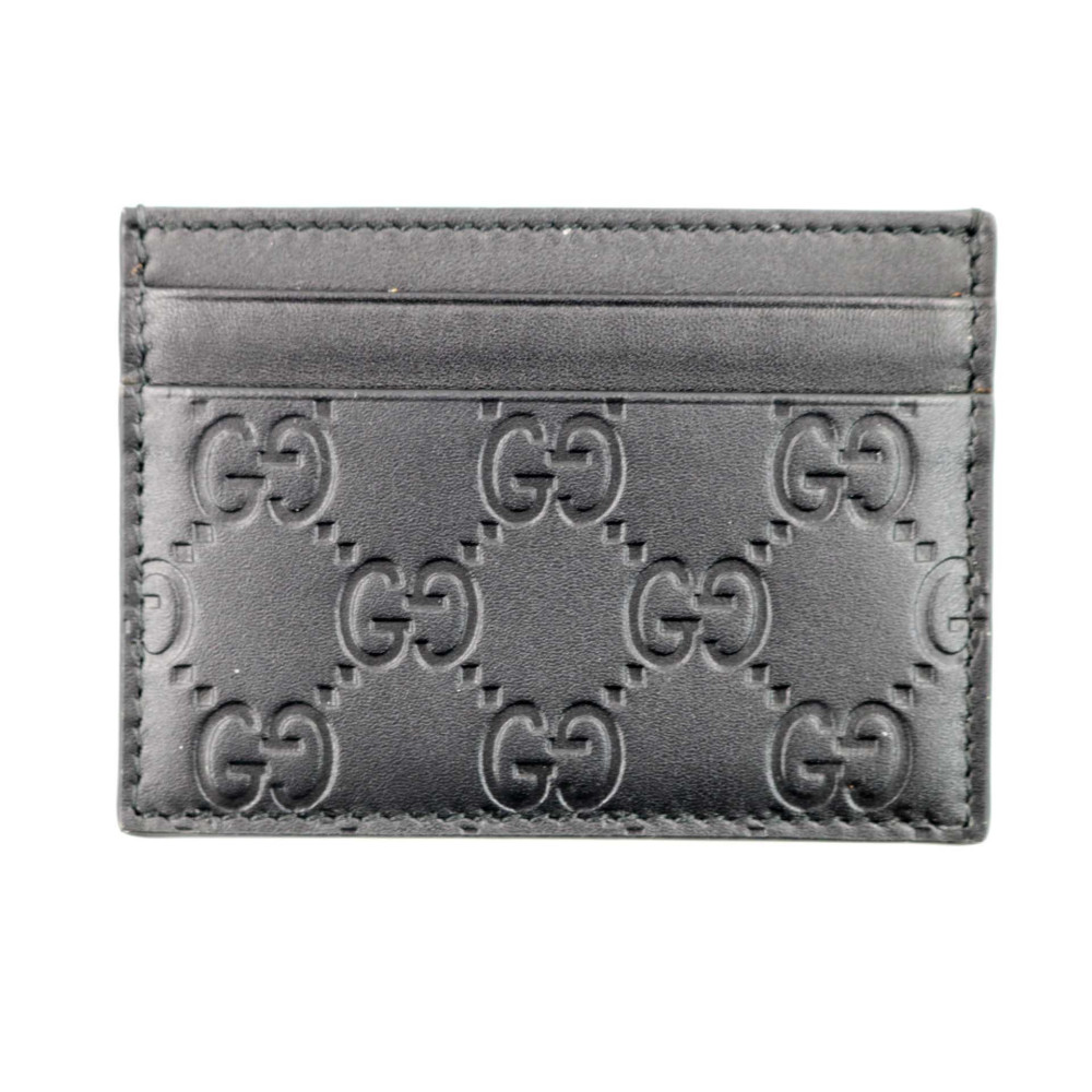 Gucci Portacarte Emblem Pelle Nera