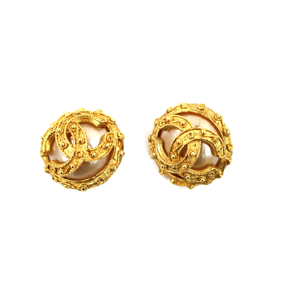 Chanel Orecchini Metallo Oro