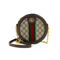 Gucci Tracolla Ophidia Mini Rotonda GG Marrone