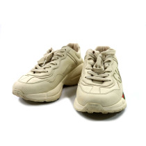 Gucci Sneackers Rhyton Pelle Beige