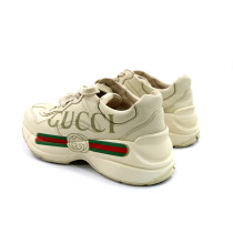 Gucci Sneackers Rhyton Pelle Beige