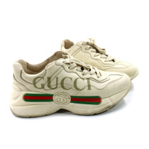 Gucci Sneackers Rhyton Pelle Beige