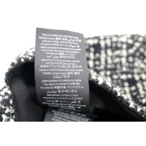 Saint Laurent Cappello Tessuto Nero e Bianco