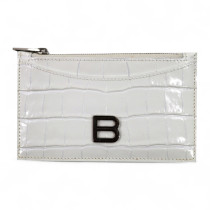 Balenciaga Portafoglio Pelle Stampa Cocco Bianca