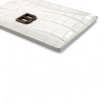 Balenciaga Portafoglio Pelle Stampa Cocco Bianca