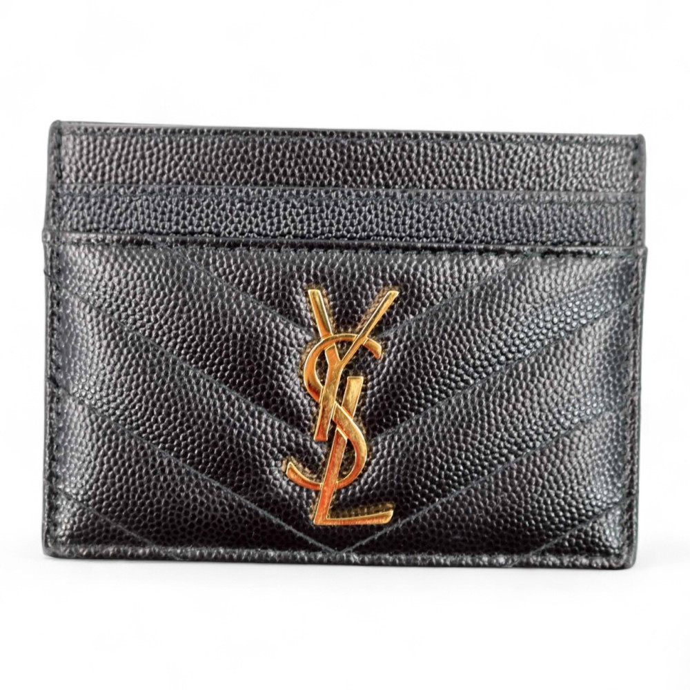 Saint Laurent Portacarte Pelle Nera