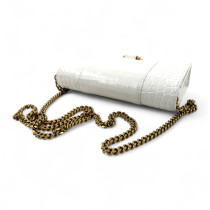Balenciaga HourGlass Pelle Stampa Cocco Bianca