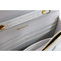 Balenciaga HourGlass Pelle Stampa Cocco Bianca