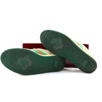 Gucci Sneacker Screener Tessuto Beige e Verde
