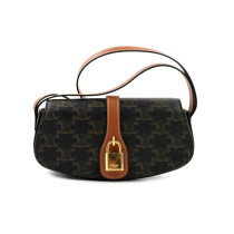 Cèline Clutch On Strap Tabou Tela Marrone