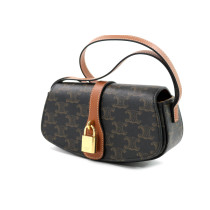 Cèline Clutch On Strap Tabou Tela Marrone