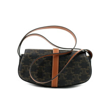 Cèline Clutch On Strap Tabou Tela Marrone