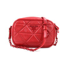 Prada Diagramme Camera Bag Pelle Rossa