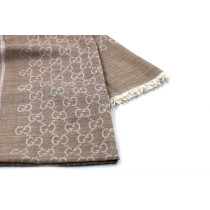 Gucci Sciarpa Lana e Seta Beige