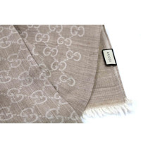 Gucci Sciarpa Lana e Seta Beige