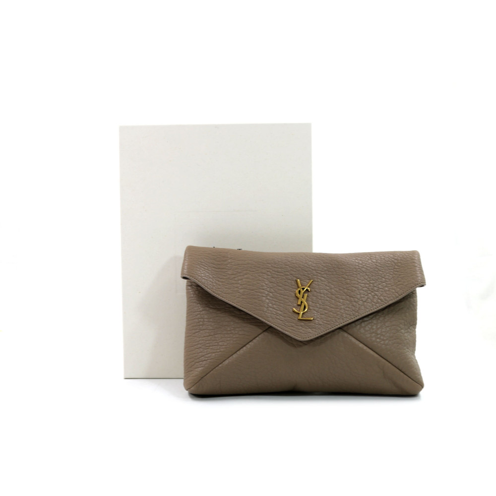 Saint Laurent Envelope Pelle d'Agnello Tortora