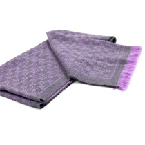Gucci Sciarpa Lana Grigia e Glicine
