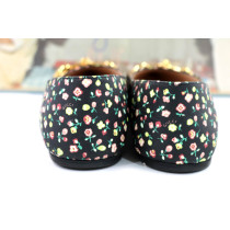 Gucci Ballerine Liberty Flower Pelle Nera e Fantasia