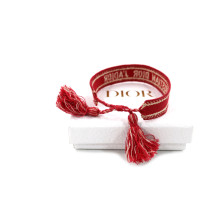 Dior Bracciale Tela Rossa e Bianca