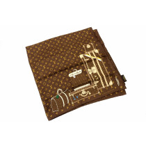 Louis Vuitton Foulard Seta Monogram Marrone