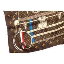 Louis Vuitton Foulard Seta Monogram Marrone