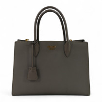 Prada Shopping Pelle Saffiano Tortora