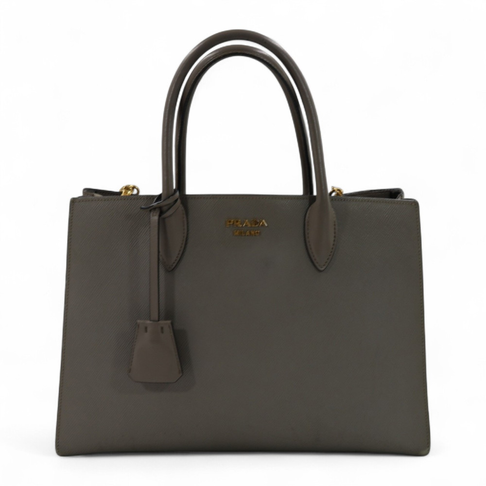 Prada Shopping Pelle Saffiano Tortora