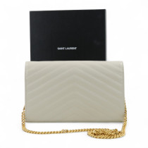 Saint Laurent Cassandre Pelle Avorio