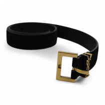 Saint Laurent Cintura Suede Nera